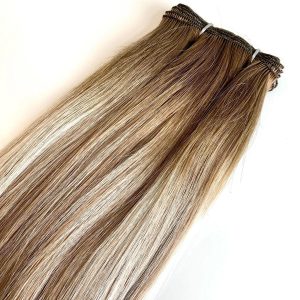 Ombre machine weft extensions, Straight machine weft extensions, machine weft hair extensions, Blonde machine weft extensions, Machine Sewn Weft hair extensions, Russian human hair
