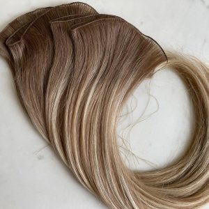 Hand tied weft extension, Russian human hair, hand tied weft hair extensions, blonde ombre hand-tied weft extensions