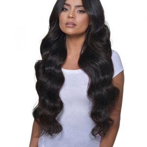 Double Drawn Human Hair Extension, European hair, Long Body Wave Tape in Extension